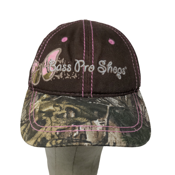 Bass Pro Shops Girls Strapback Camo Hat Brown Camo Size Youth Embroidered - Picture 1 of 12
